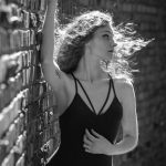 Alanamous, Maddy Salyers, Madeline Salyers, dancer, model, portrait, female, redhead, Hermitage Museum and Gardens, Norfolk, Virginia, wisteria, purple