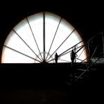 Nott Memorial, Union College, Nott Memorial Hall, New York, Schenectady, architecture, The Nott, The Nipple, The Nipple of Knowledge, Eliphalet Nott, Edward Tuckerman Potter, Finegold Alexander + Associates Inc, Mandeville Gallery, window, translucent, stair, railing, glow, light, iron, library, study hall, serenity, Golden Hour, sunset, peace, tranquility