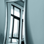 Rotunda, Norfolk, Virginia, The Rotunda, Norfolk Rotunda, interior, black and white, black, white, silhouette, loft, apartment, architecture, interiors, mirror, reflection, window, urban